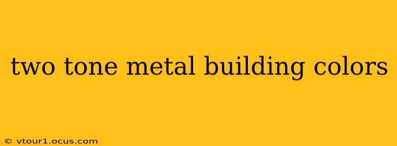 two tone metal building colors
