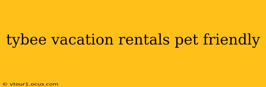 tybee vacation rentals pet friendly