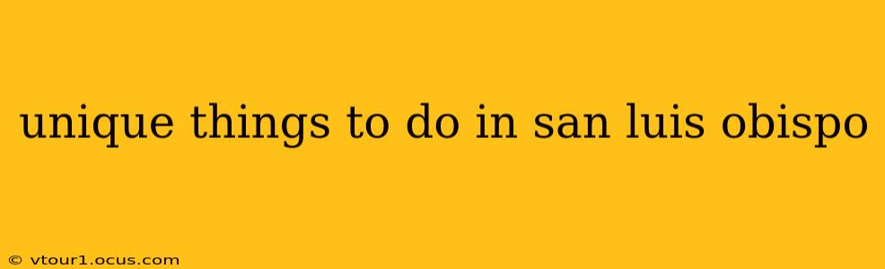 unique things to do in san luis obispo