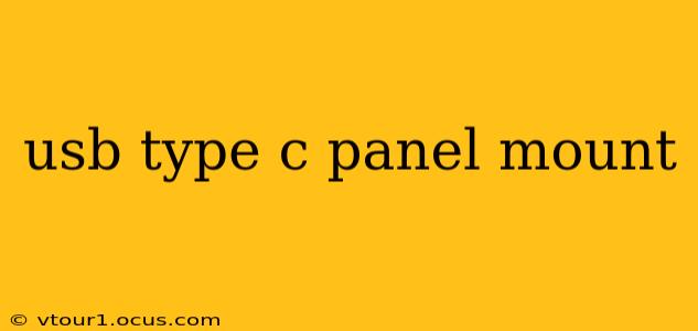 usb type c panel mount