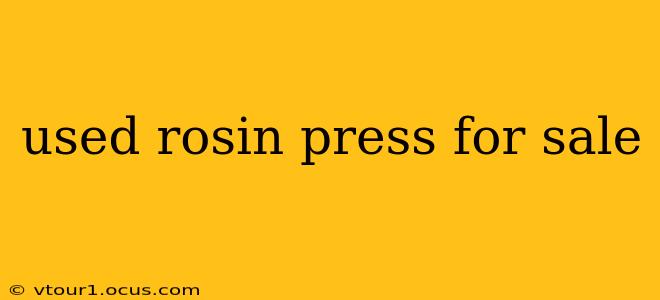 used rosin press for sale