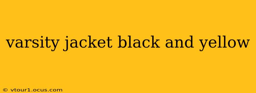 varsity jacket black and yellow