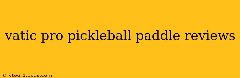 vatic pro pickleball paddle reviews