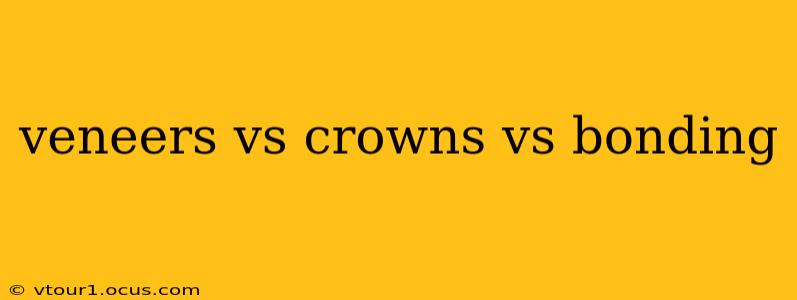 veneers vs crowns vs bonding