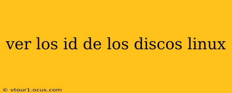 ver los id de los discos linux