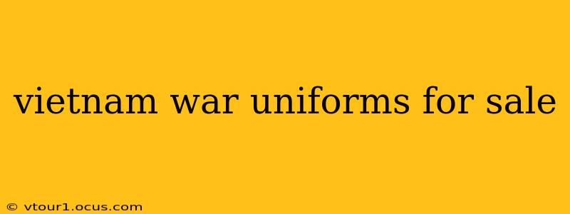 vietnam war uniforms for sale