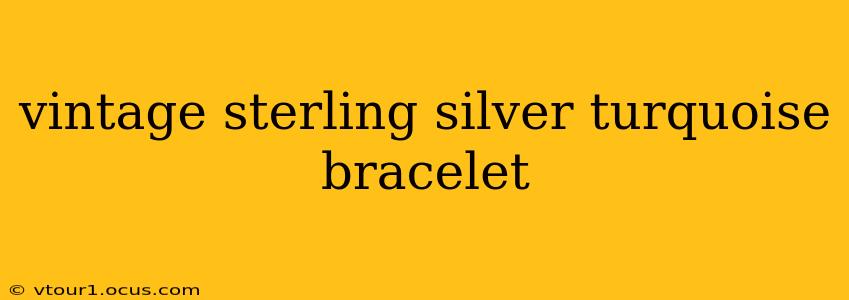 vintage sterling silver turquoise bracelet