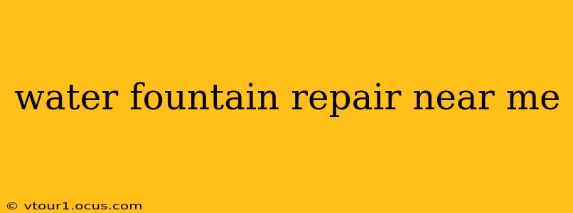 water fountain repair near me