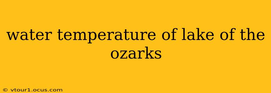 water temperature of lake of the ozarks