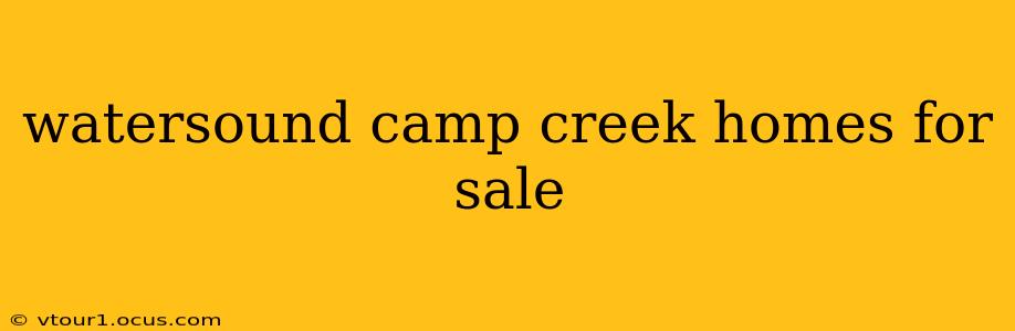 watersound camp creek homes for sale