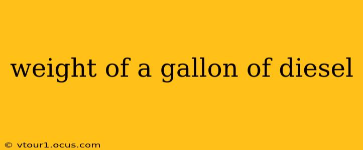 weight of a gallon of diesel