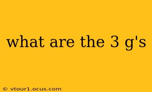 what are the 3 g's