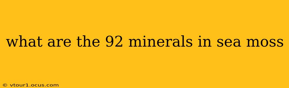 what are the 92 minerals in sea moss