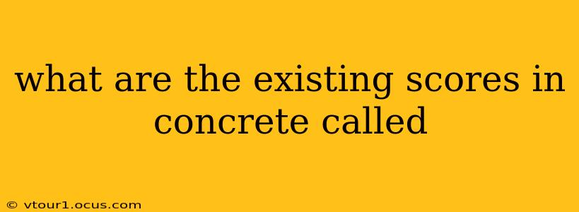 what are the existing scores in concrete called