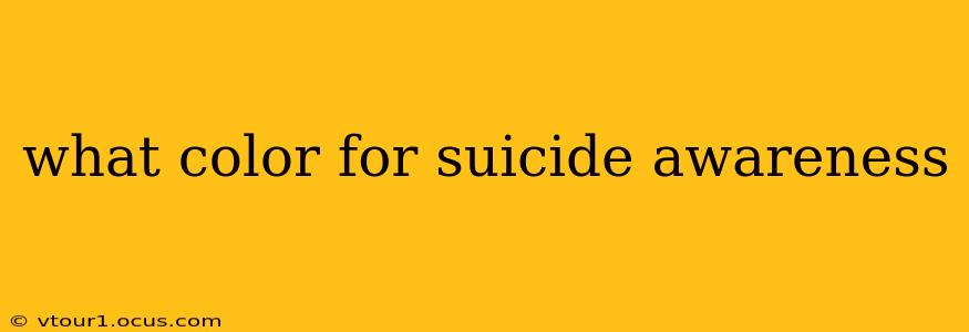 what color for suicide awareness