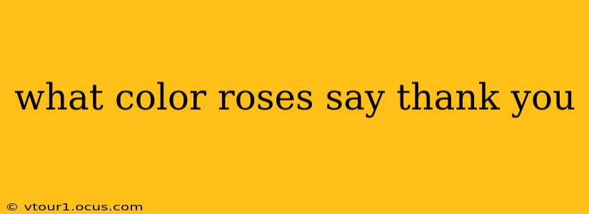 what color roses say thank you