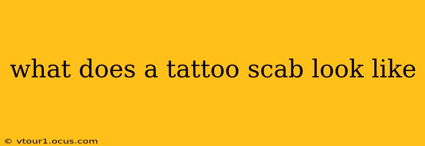 what does a tattoo scab look like