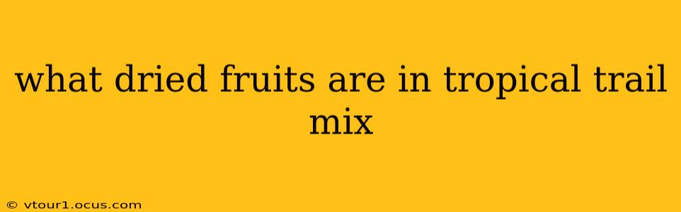 what dried fruits are in tropical trail mix