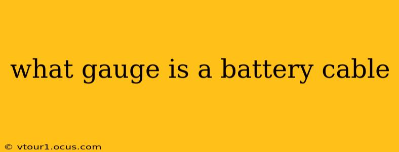 what gauge is a battery cable