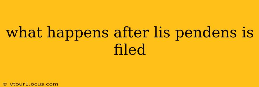 what happens after lis pendens is filed