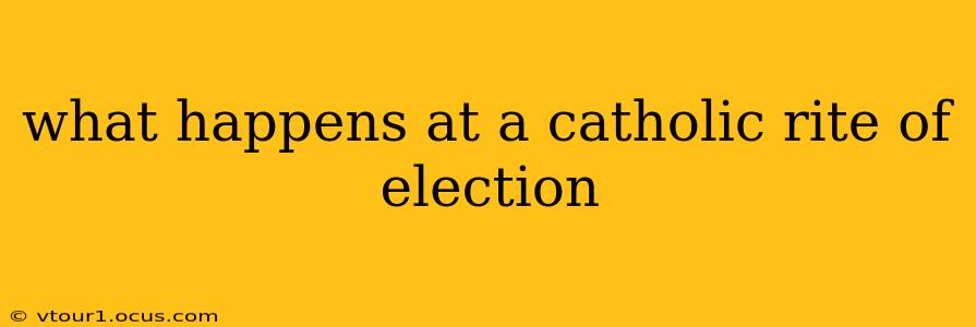 what happens at a catholic rite of election