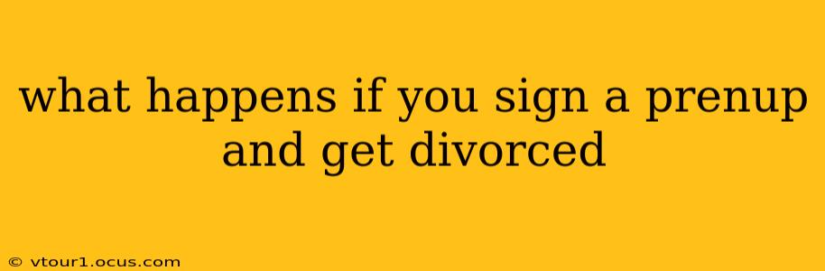 what happens if you sign a prenup and get divorced