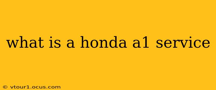 what is a honda a1 service