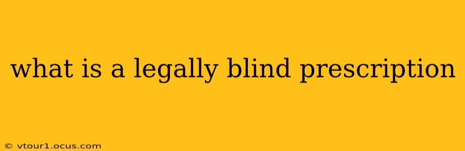what is a legally blind prescription