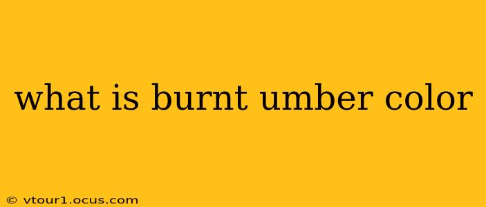 what is burnt umber color