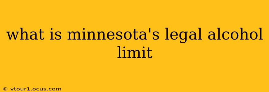 what is minnesota's legal alcohol limit