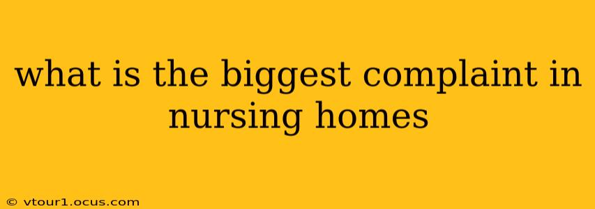 what is the biggest complaint in nursing homes