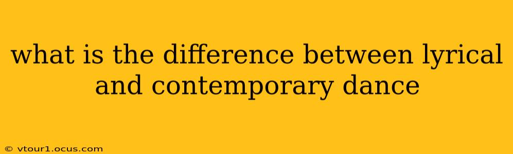 what is the difference between lyrical and contemporary dance