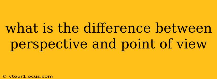 what is the difference between perspective and point of view