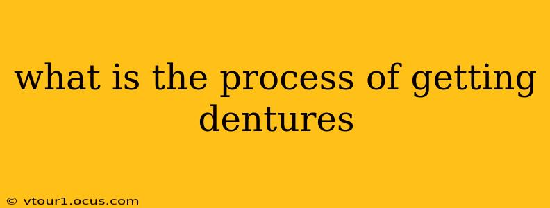 what is the process of getting dentures