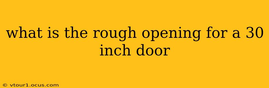 what is the rough opening for a 30 inch door