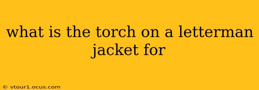 what is the torch on a letterman jacket for