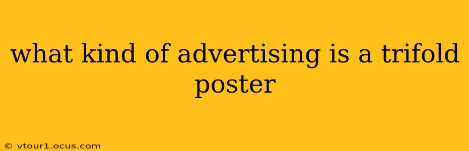 what kind of advertising is a trifold poster