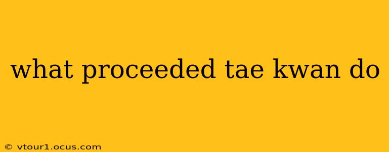 what proceeded tae kwan do