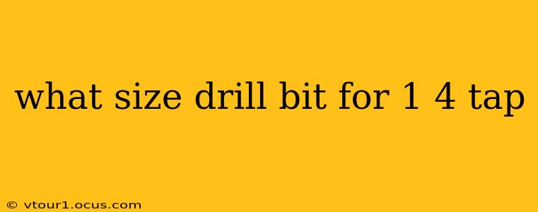 what size drill bit for 1 4 tap