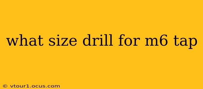 what size drill for m6 tap