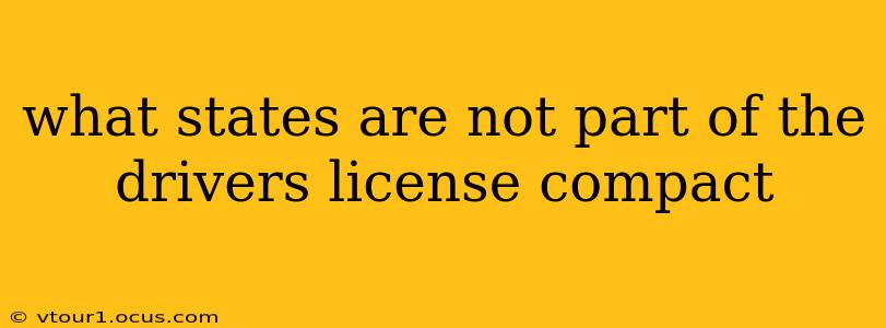 what states are not part of the drivers license compact
