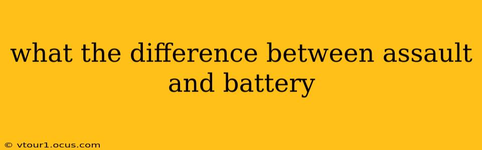 what the difference between assault and battery