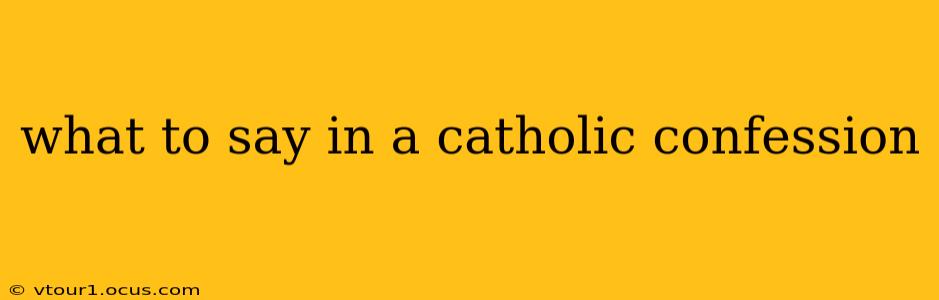 what to say in a catholic confession