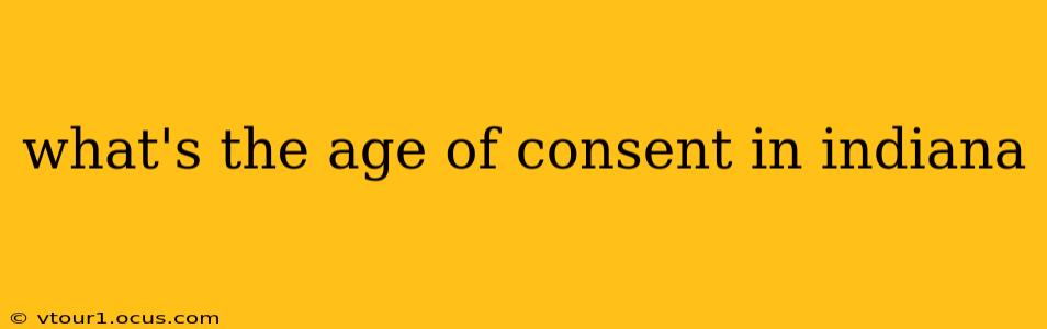 what's the age of consent in indiana
