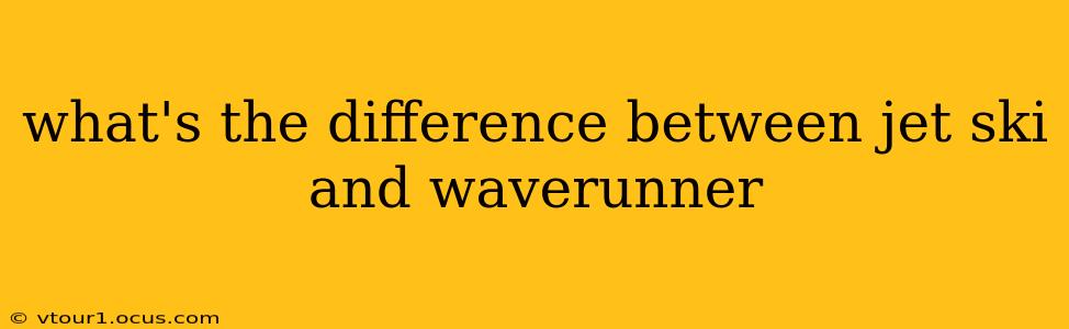 what's the difference between jet ski and waverunner