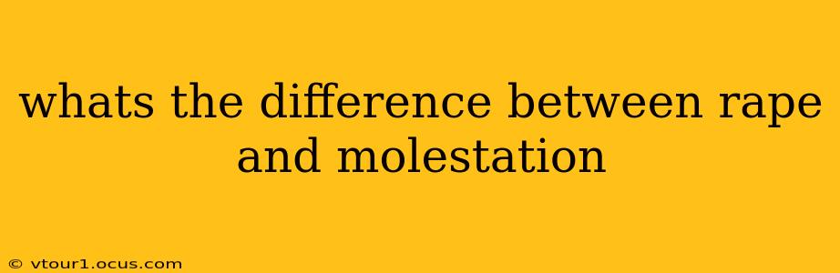 whats the difference between rape and molestation