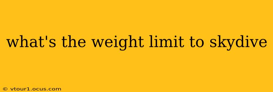 what's the weight limit to skydive