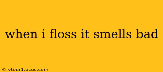 when i floss it smells bad