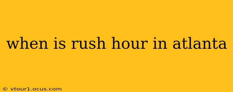 when is rush hour in atlanta