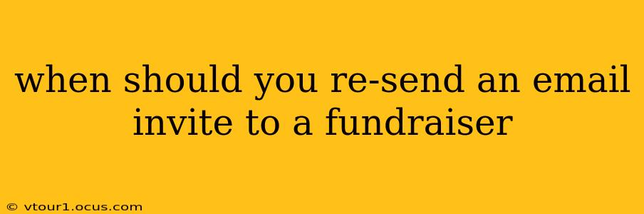 when should you re-send an email invite to a fundraiser